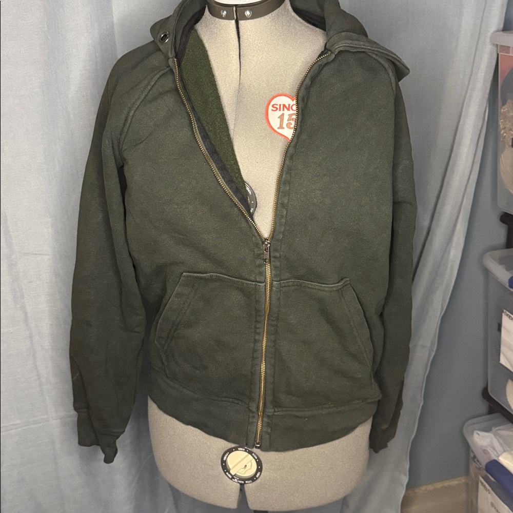 Flint and Tinder Green Zip-Up Hoodie